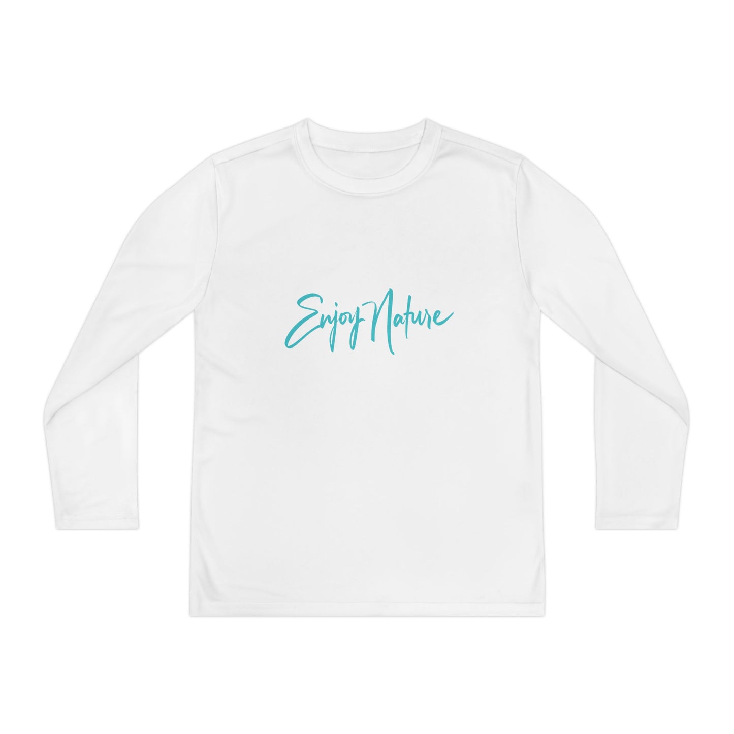 Moose with Baby Youth Long Sleeve Competitor Tee | Nature Inspired Activewear for Kids | Enjoy Nature Collectio