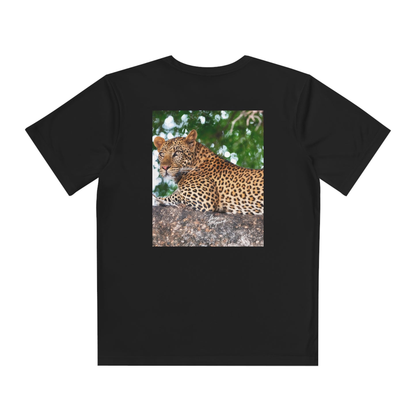 Youth Competitor Tee with Fine Art Image Leopard in Tree by Enjoy Nature