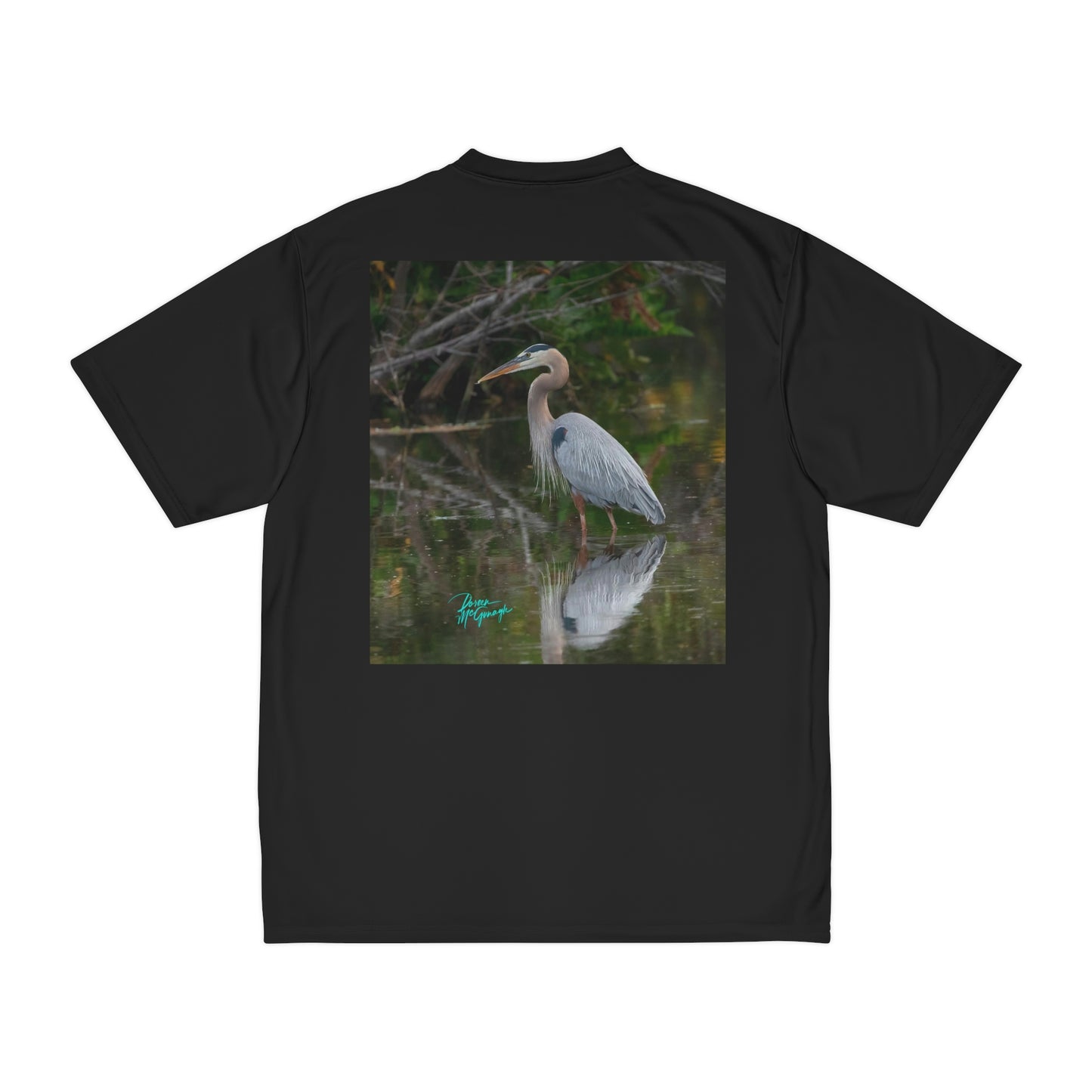 Mens t shirts Geat Blue Heron, performance shirt